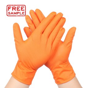 Nitrile Gloves Manufacturer - OEM Automotive Mechanics Diamond Grip 8 Mil