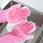 Cleaning Brush Gloves Manufacturer - Kitchen Bathroom Silicone Scrubber