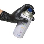 Nitrile Gloves Factory - Biodegradable Safety Black Pure Nitrile Diamond Pattern