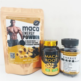 Black Maca Capsules Factory - OEM 1500MG Extra Strength