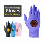 Custom Nitrile Gloves Manufacturer - ANBOSON Logo Printing Disposable Custom Printed with Logo