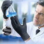 Disposable Nitrile Gloves Manufacturer - Prep Food Grade Kitchen Custom Powder-free Black Nitrile