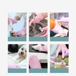 Disposable Nitrile Gloves Manufacturer - ANBOSON 12inch Custom Logo Pink Cooking Cleaning