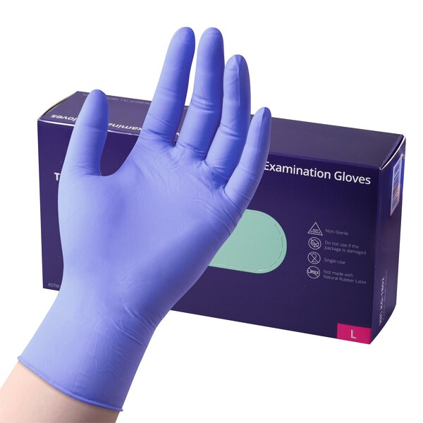 Disposable Nitrile Gloves Manufacturer - 5mil Purple Powder Free Food Safe Waterproof Durable