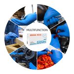 Disposable Nitrile Gloves Manufacturer - Wholesale Manufacturer Medical Cooking Black Blue Touch Screen