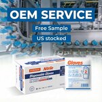 Disposable Nitrile Gloves Manufacturer - ANBOSON Custom 5Mil Blue Black Powder-Free Logo