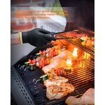 Disposable BBQ Gloves Manufacturer - ANBOSON Barbecue Grilling Cooking Black Nitrile Cotton Heat