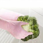 Disposable Nitrile Gloves Manufacturer - ANBOSON 12inch Long Sleeve Pink Toilet Dishwashing