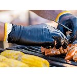 Disposable BBQ Gloves Manufacturer - ANBOSON Anti-slip Barbecue Nitrile Cotton Black Heat Resistant