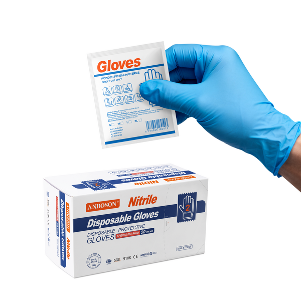 Disposable Nitrile Gloves Manufacturer - Premium Food Grade 2-Pack Individually Wrapped