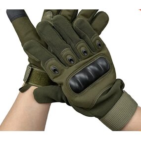 Mountaineering Gloves Manufacturer - Army Green Full Fingers Men's Outdoor Sports