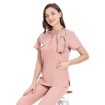 Nurse Uniforms Manufacturer - Oem logo Custom Suits for Women Short Sleeve