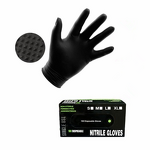 Nitrile Gloves Factory - Palm 8mil Fingertip 12mil Black Orange Car Repair