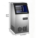 Ice Maker Machine Manufacturer - Industrial 40kg/24H Stainless Steel