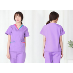 Medical Uniform Factory - Summer Hospital Purple Printed Beauty Dental Oral Split