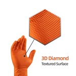 Nitrile Gloves Manufacturer - Orange Texture Mechanic Car Diamond Repair Machine
