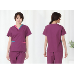 Medical Uniform Factory - Summer Hospital Purple Printed Beauty Dental Oral Split
