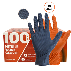 Nitrile Gloves Manufacturer - New 9 Inches 10 Mil Automobile Mechanical Orange