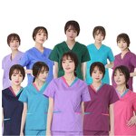 Medical Uniform Factory - Summer Hospital Purple Printed Beauty Dental Oral Split