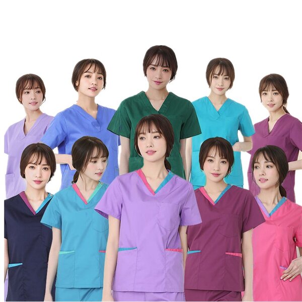 Medical Uniform Factory - Summer Hospital Purple Printed Beauty Dental Oral Split