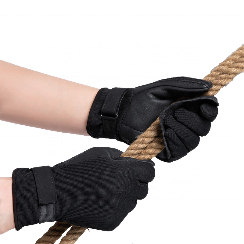 Tactical Gloves Manufacturer - Outdoor Cowhide All-finger Climbing Downhill