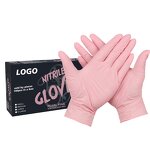 Nitrile Gloves Factory - 3mil pink Tattoo Beauty Salon Manicure Hair Nail Art
