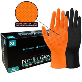 Nitrile Glove Factory - Factory Diamond Texture Mechanic Car Repair Machine