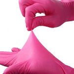 Nitrile Gloves Manufacturer - 100% Pure Hot pink Tattoo Nail Art Food Service