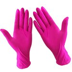 Nitrile Gloves Manufacturer - 100% Pure Hot pink Tattoo Nail Art Food Service