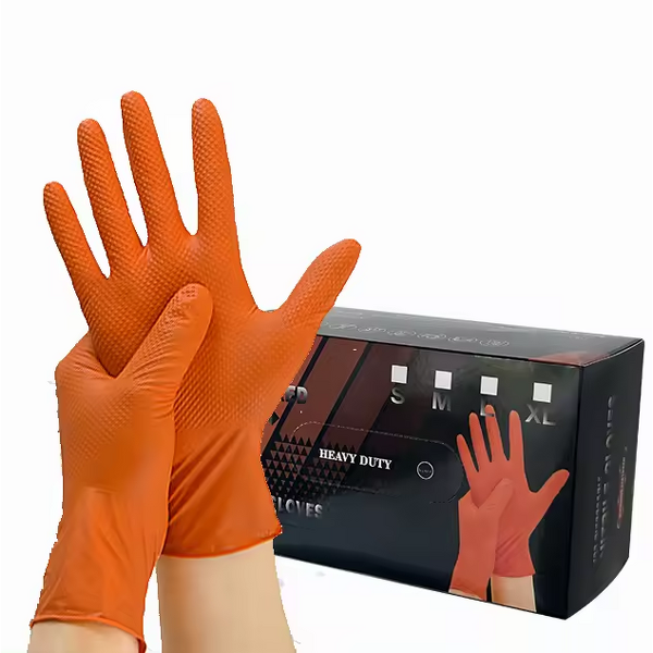 Nitrile Gloves Factory - 10 Mil Diamond Texture Durable Mechanic Custom Logo
