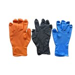 Nitrile Gloves Manufacturer - Orange Texture Mechanic Car Diamond Repair Machine