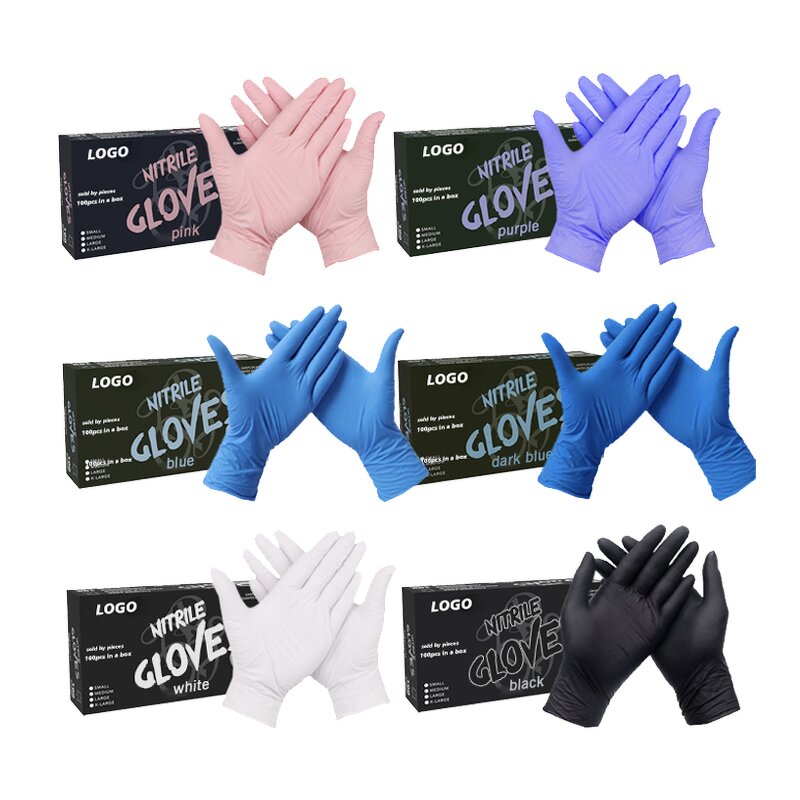 Nitrile Gloves Manufacturer - 3mil Tattoo Beauty Salon Manicure Hair Nail Art