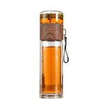 Glass Water Bottle Manufacturer - Oem Customized Logo Double Wall Thermal Tea