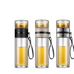 Glass Decanter Factory - Tea Separation Advertising Customized LOGO Double-layer