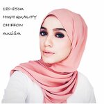 Chiffon Hijab Wrap Manufacturer - High Quality Soft Smooth Premium Plaid Big Solid for Women