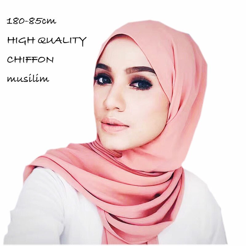 Chiffon Hijab Wrap Manufacturer - High Quality Soft Smooth Premium Plaid Big Solid for Women