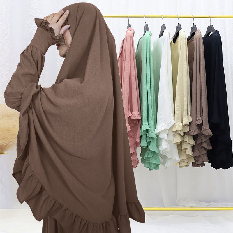 Solid Green Shawl Manufacturer - Long Style Lotus Leaf Swing Headscarf Big for Adults Polyester & Acrylic for Middle East