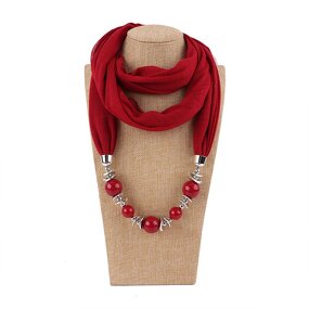 Beads Pendant Scarf Manufacturer - Autumn Style Ladies Beautiful Hoop National Style