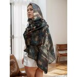 Water Print Shawl Manufacturer - Premium Ombre Marble Fashionable Cotton Bandanas for Muslim Ethnic