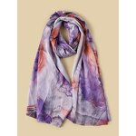 Satin Hijab Scarf Manufacturer - Premium Ombre Marble Water Print Brimming Chiffon Silk Muslim Shawl