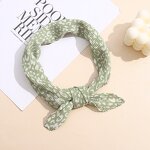 Triangular Chiffon Scarf Manufacturer - Hot Sale Pleated Shawl Hijab Short New Polka Dot Floral