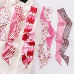 Simulation Scarf Manufacturer - Pink Ribbon Spring Summer All-match Thin Narrow Long Fashion Wholesale