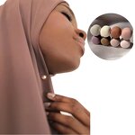 Scarf Clasp Manufacturer - Malaysian Strong Circular Clasp Matching Cufflinks for Wedding Engagement Gift Zinc Alloy Silk