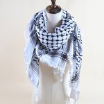 Men's Yashmagh Manufacturer - JMFJ09 Black Arab Men Arafat Scarf Keffiyeh With Tassel square 230g