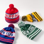 Double-Layer Beanie Manufacturer - Autumn Winter Woolen Custom Jacquard Knitted with Fur Ball Windproof