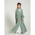 Girls' Abaya Dress Manufacturer - Elegant Three-Layer Chiffon Casual Polyester Headband for Children for All Summer Autumn Spring