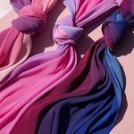 Digital Printed Hijab Manufacturer - Custom Fancy Mini Pleated Ombre Chiffon Malaysia Shawl