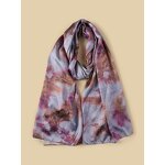 Satin Hijab Scarf Manufacturer - Premium Ombre Marble Water Print Brimming Chiffon Silk Muslim Shawl