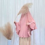 Solid Green Shawl Manufacturer - Long Style Lotus Leaf Swing Headscarf Big for Adults Polyester & Acrylic for Middle East