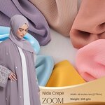 Crepe Abaya Fabric Manufacturer - Nida's Summer Ladies' Dresses Polyester Material for Adults Traditional Muslim Clothing
